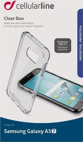 CELLULARLINE Custodia cover per Samsung Galaxy A5 2017 Cellular Line Clear Duo trasparente